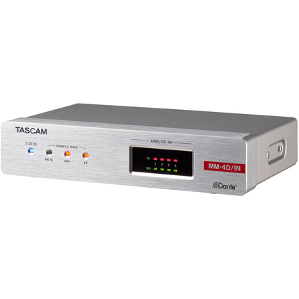 TASCAM MM-4D/IN-E Convertidor Dante 4 Canales Mic/Linea con DSP Mixer y PoE
