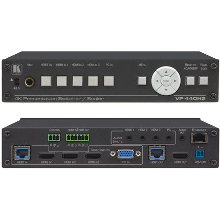 Kramer VP-440H2 con 5 Entradas 4K60 4:4:4 Escalador Presentación HDBaseT HDMI
