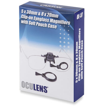 Carson OL-57 Lupa Oculens 5x con lente intercambiable 8x y estuche suave