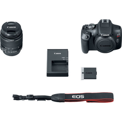 Canon EOS Rebel T7 Cámara réflex con lente 18-55mm f3.5-5.6 y kit webcam
