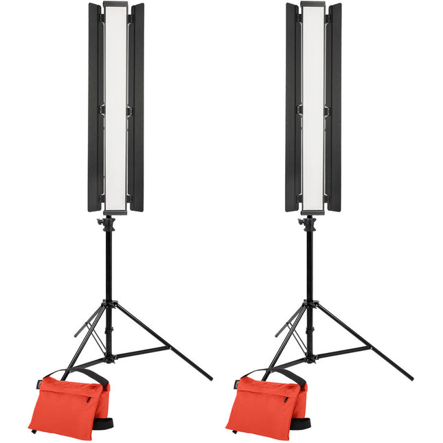 Genaray Key and Fill Lighting Kit 2 Luces Soft Strip 36" CRI 95 TLCI 98.3