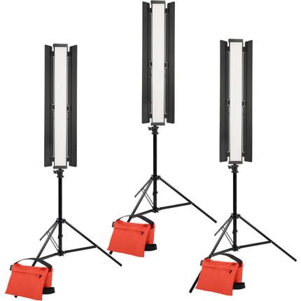 Genaray Three-Point Lighting Kit 3 Luces 36 Pulgadas 5600K CRI 95 TLCI 98.3