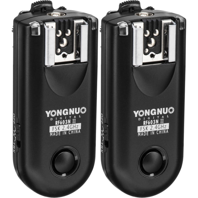 Yongnuo RF-603N II Kit Disparador Flash Inalámbrico para Nikon DC2 2.4 GHz Alcance 100 m