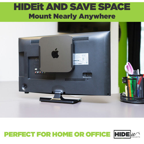 HIDEit Mounts MiniU Soporte de Pared para Apple Mac mini Negro VESA