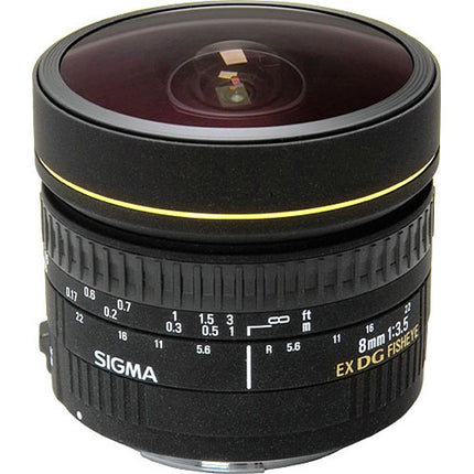 Sigma 8mm f3.5 EX DG Objetivo Ojo de Pez Circular para Nikon F 180° ángulo de visión
