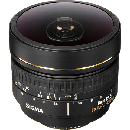 Sigma 8mm f3.5 EX DG Objetivo Ojo de Pez Circular para Nikon F 180° ángulo de visión