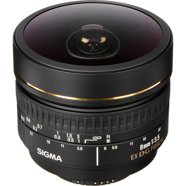 Sigma 8mm f3.5 EX DG Objetivo Ojo de Pez Circular para Nikon F 180° ángulo de visión
