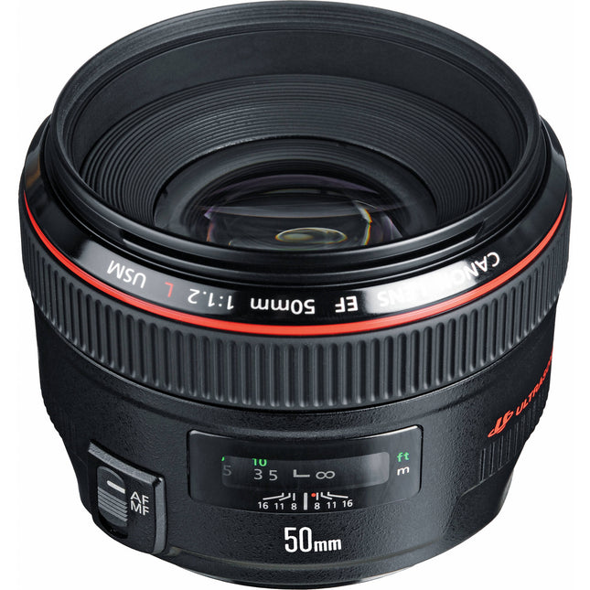 Canon EF 50mm f1.2L USM Lente con Apertura f1.2 a f16 y Motor Ultrasonido