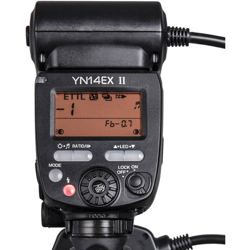 Yongnuo YN-14EX II TTL kit de anillo macro para Canon GN 59 ISO 100 y 4 adaptadores