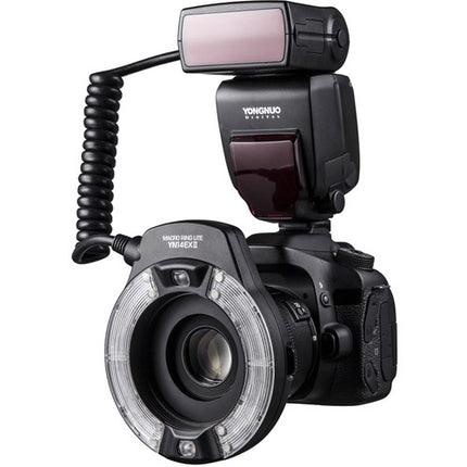 Yongnuo YN-14EX II TTL kit de anillo macro para Canon GN 59 ISO 100 y 4 adaptadores