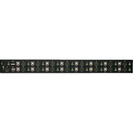 IOGEAR Switch KVMP USB HDMI 16 Puertos Resolución 1920x1200 con 2 Juegos de Cables KVM