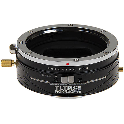 FotodioX Pro TLT ROKR Adaptador Tilt-Shift para Canon EF a FUJIFILM X Montura 20mm Shift 10° Tilt