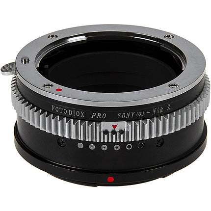 FotodioX Adaptador Profesional Lentes Sony A a Nikon Z Montura Chrome