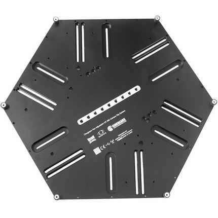 CINEGEARS Baseplate para Hex VR360 Captura con 8 monturas ajustables y marcadores de precisión
