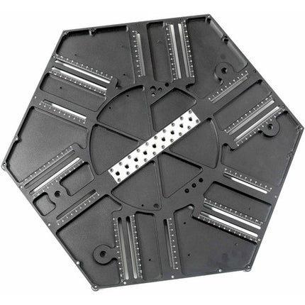 CINEGEARS Baseplate para Hex VR360 Captura con 8 monturas ajustables y marcadores de precisión