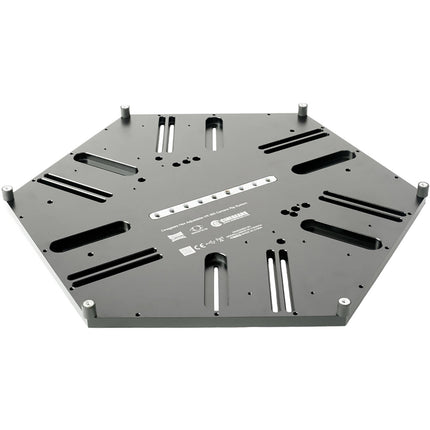 CINEGEARS Baseplate para Hex VR360 Captura con 8 monturas ajustables y marcadores de precisión
