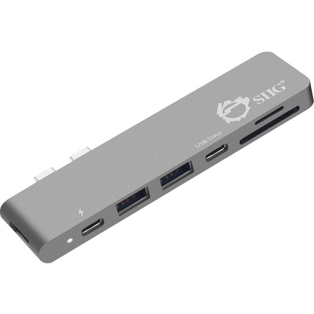 SIIG Hub USB Tipo-C Dual con HDMI Lector de Tarjetas y Power Delivery 87W para MacBook Pro