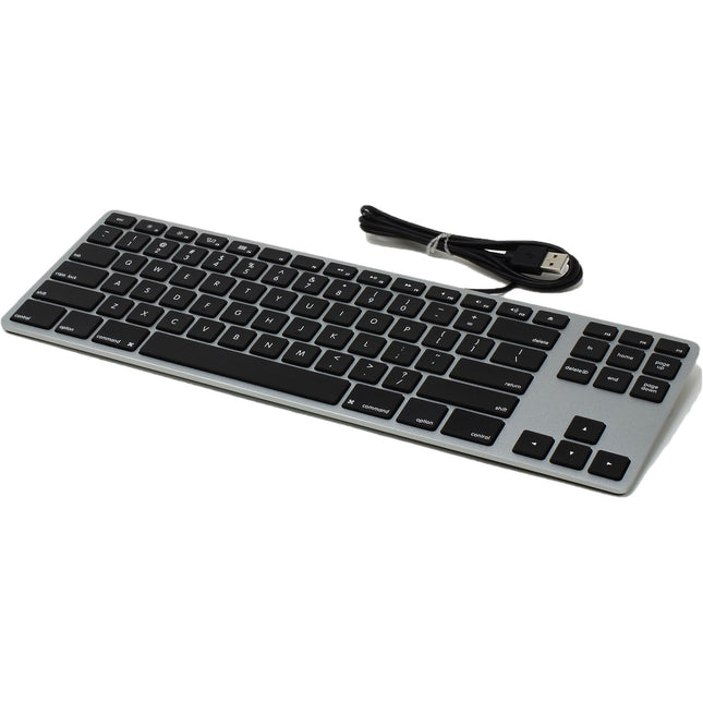 Matias Wired Aluminum Tenkeyless Teclado aluminio con dial volumen y hub USB