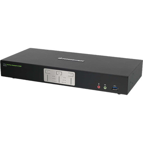 IOGEAR 2-Port KVMP Switch DisplayPort 4K 4096x2160 USB 3.0 Hub Audio