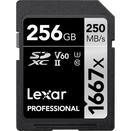 Lexar 256GB Professional 1667x Tarjeta de Memoria SDXC UHS-II 250 MB/s Lectura 120 MB/s Escritura
