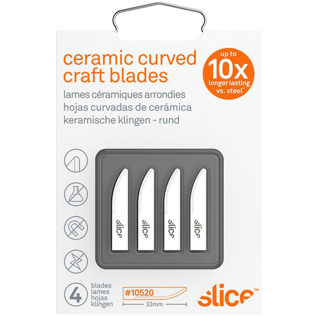 Slice 10520 Hojas Cerámicas para Manualidades Curvas Punta Redonda Pack 4