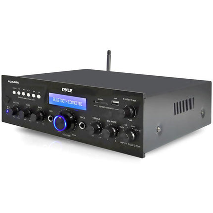 Pyle Pro PDA6BU Receptor Estéreo Bluetooth 100W RMS SD USB Control Remoto