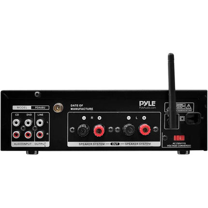 Pyle Pro PDA6BU Receptor Estéreo Bluetooth 100W RMS SD USB Control Remoto