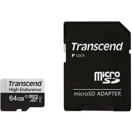 Transcend 64GB microSDXC Alta Resistencia UHS-I Clase 10 100MB/s con Adaptador SD