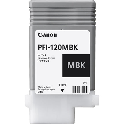 Canon PFI-120 Cartucho de Tinta Negra Mate 130mL para impresoras TM-200 TM-300 TM-305