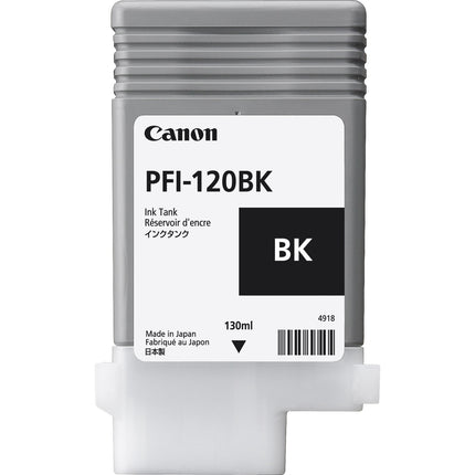 Canon PFI-120 Cartucho de Tinta Negra 130mL para impresoras imagePROGRAF TM-200 TM-300 TM-305