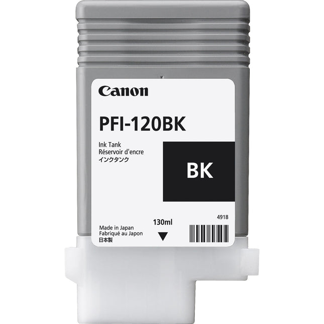 Canon PFI-120 Cartucho de Tinta Negra 130mL para impresoras imagePROGRAF TM-200 TM-300 TM-305