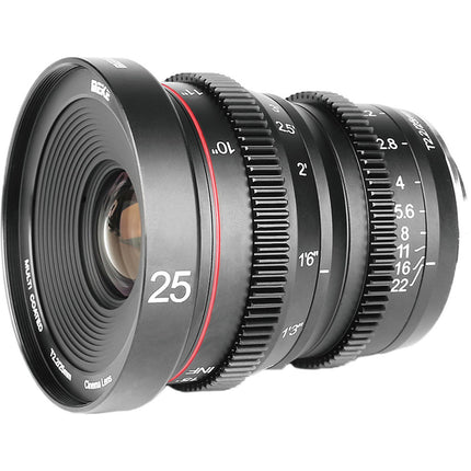 Meike 25mm T2.2 Lente de Cine Manual para Fujifilm X Apertura T2.2 a T22
