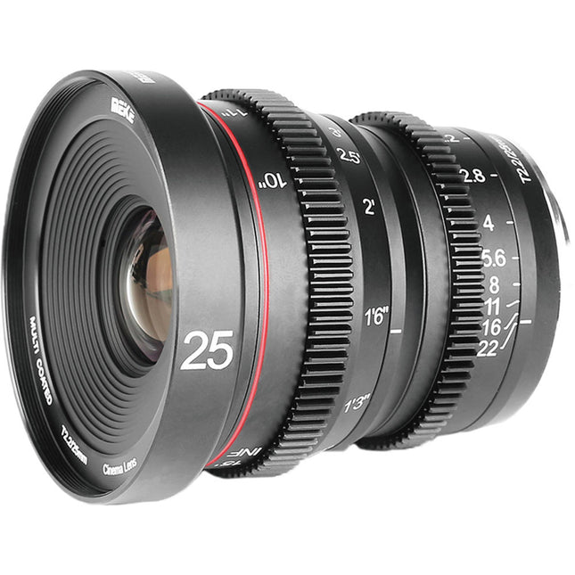 Meike 25mm T2.2 Lente de Cine Manual para Fujifilm X Apertura T2.2 a T22