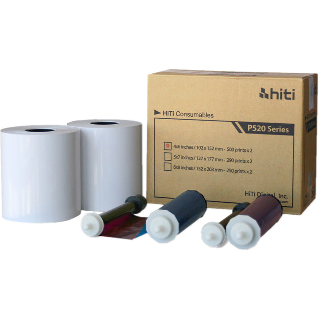 HiTi P520L & P525L Kit de impresión 4x6 pulgadas 1000 impresiones