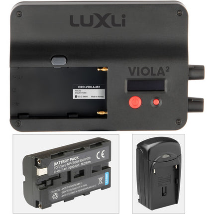 Luxli Viola² Panel LED RGB para cámara 5" 700 Lux CRI 95 con batería y cargador