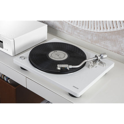 Denon DP-400 tocadiscos estéreo blanco 33 1/3 45 78 rpm plato pesado