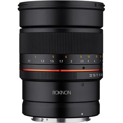 Rokinon 85mm f1.4 Lente para Canon RF Full Frame f1.4 a f22 con Parasol y Tapas