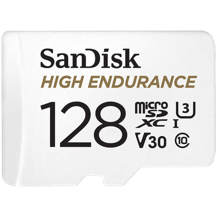 SanDisk 128GB microSDXC High Endurance UHS-I 100MBs con Adaptador SD