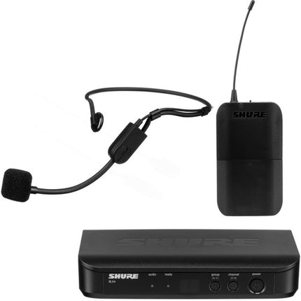 Shure BLX14 PGA31 Sistema de Micrófono Inalámbrico Cardioide Auricular con 14 Hr de Autonomía y Alcance de 300 pies