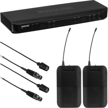 Shure BLX188/CVL Sistema Inalámbrico Microfono Lavalier Cardioide Doble Canal 14 Horas Batería