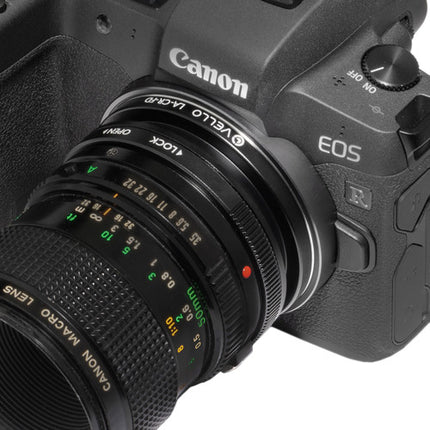 Vello Adaptador de Montura para Lente Canon FD a Cámara Canon RF con Enfoque Infinito y Acero Zinc