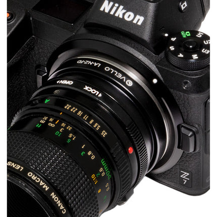 Vello Adaptador de Montura para Lentes Canon FD a Nikon Z con Enfoque Infinito y Anillo de Aleación
