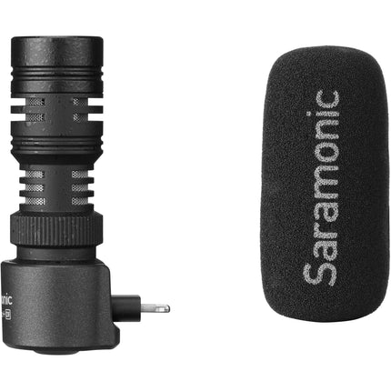 Saramonic SmartMic+ Di Micrófono Direccional Compacto para iOS con Cápsula Cardioide y Montura Ligera