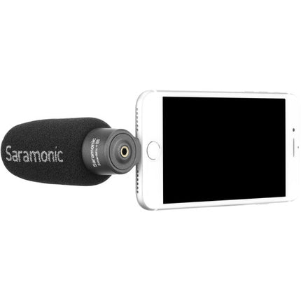 Saramonic SmartMic+ Di Micrófono Direccional Compacto para iOS con Cápsula Cardioide y Montura Ligera