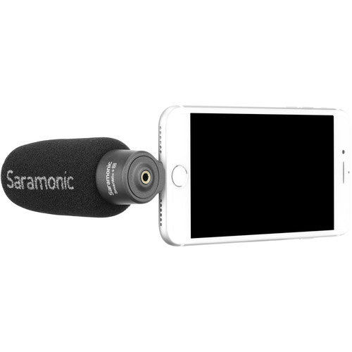 Saramonic SmartMic+ Di Micrófono Direccional Compacto para iOS con Cápsula Cardioide y Montura Ligera