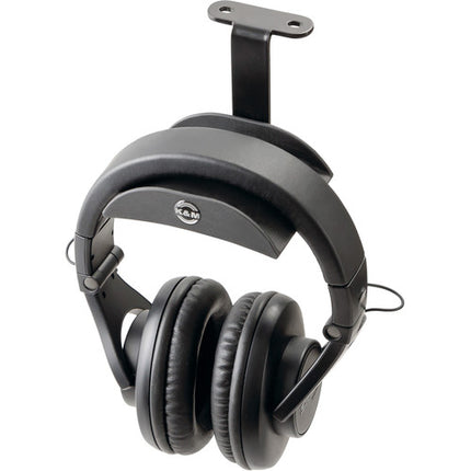 K&M 16330 Soporte Para Auriculares Negro Acero Resistente Bajo Escritorio