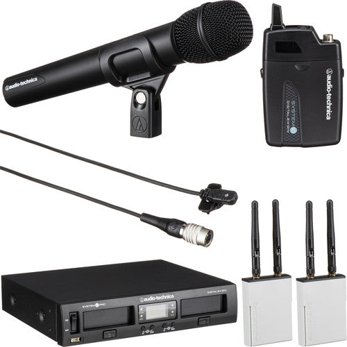 Audio-Technica ATW-1312/L System 10 PRO Sistema inalámbrico dual canal microfono lavalier y de mano 7 horas bateria rango 60 metros