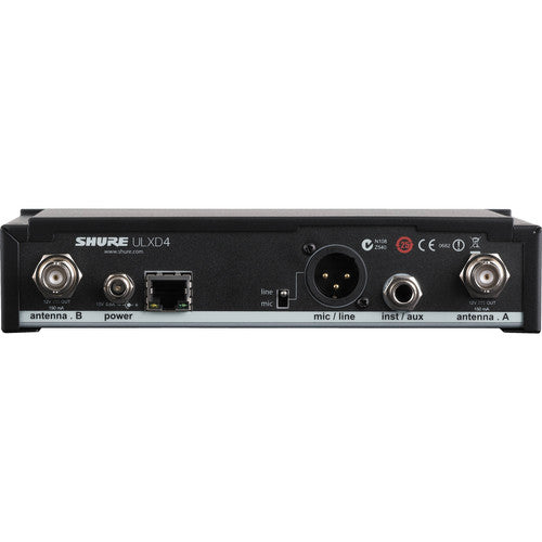 Shure ULXD4 Receptor Inalámbrico Digital 1 Canal Rango 44 MHz Rack