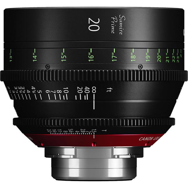 Canon 20mm Sumire Prime T1.5 PL Montura Lente Cine 4K Full Frame