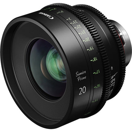 Canon 20mm Sumire Prime T1.5 PL Montura Lente Cine 4K Full Frame